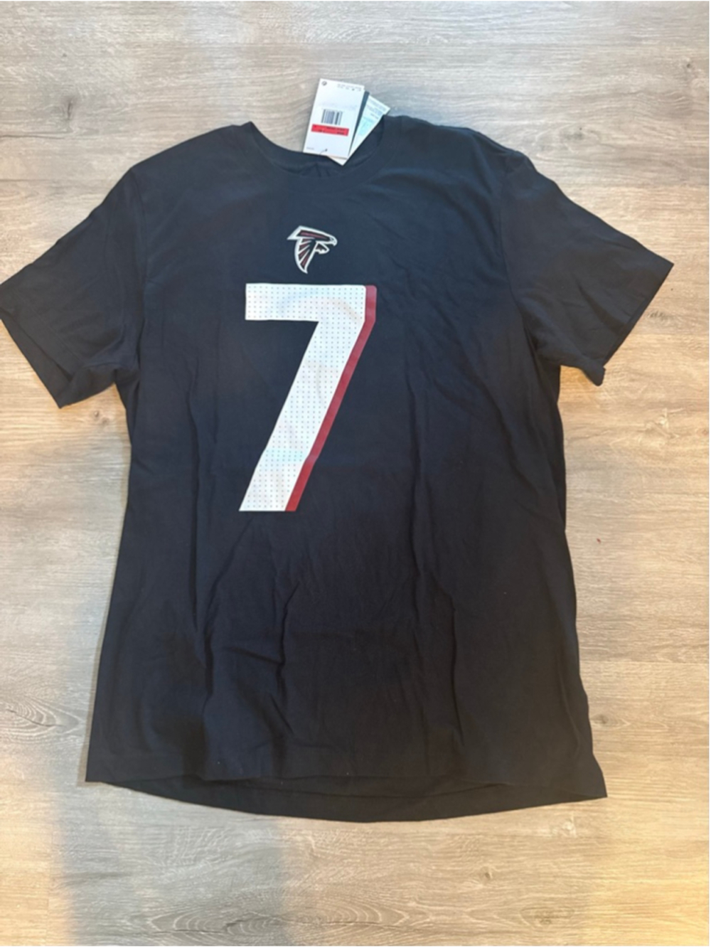 Men's Nike Atlanta Falcons Bijon Robinson #7 Short Sleeve Tee Black L
